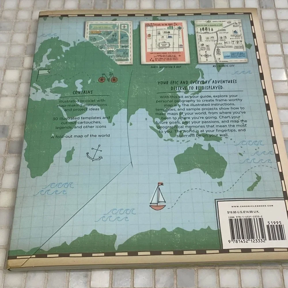 NEW Make Map Art creative Book for Kids and Adult